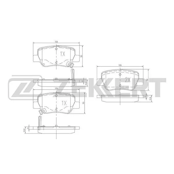 Колодки торм. диск. зад Toyota Avensis(T270) 09 ZEKKERT bs-1946