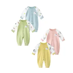 Ha Yi – grenouillère en coton pour bébé quatre saisons, Style printemps et automne, à la porte des vêtements pour nouveau nés, pour ramper 
