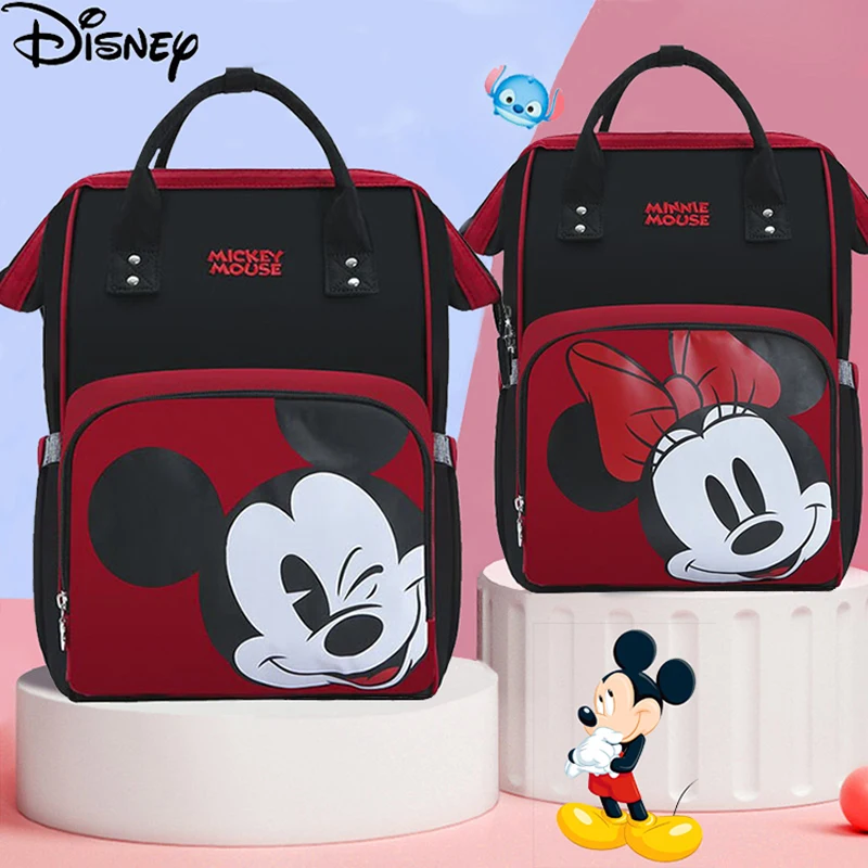 Disney Mickey Mouse Diaper Bag Usb Mommy Maternity Backpack Mummy Baby
