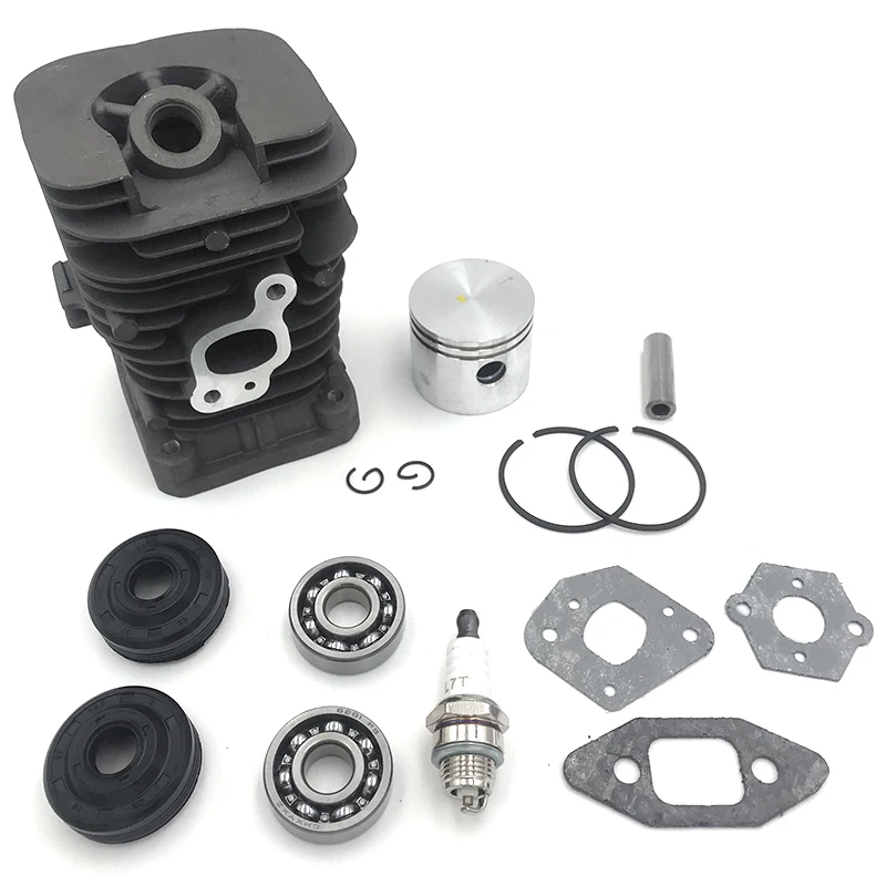 41.1mm Chainsaw Cylinder and Gasket Piston Assy Spark Plug Grooved Ball Bearing Kit for Partner 350 Partner 351 afbeelding