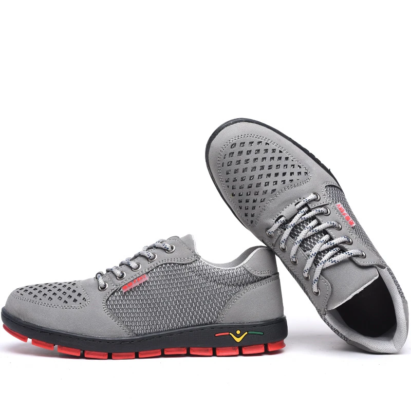

Men's Work Safety Shoes Steel Toe Construction Sneaker Breathable Lightweight Anti-smashing Anti-static Non-slip Working Shoe