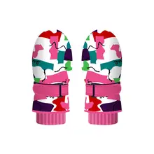 Детские зимние лыжные перчатки, водонепроницаемые ветрозащитные зимние варежки, двухслойные толстые теплые перчатки, лыжные перчатки с ремнем