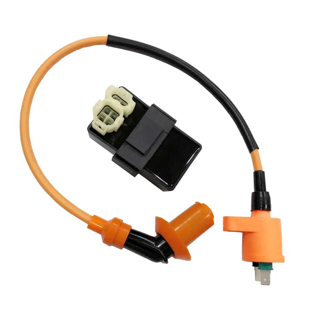GY6 Go Kart 125cc 150cc Ignition Performance Coil + 6 Pin CDI Box Round Plug