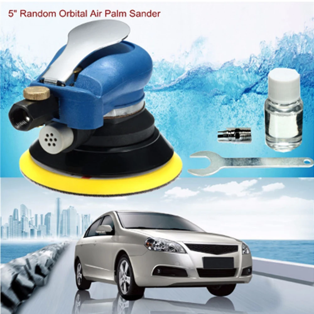 5 Inch Air Grip Random Orbital Palm Sander 125mm Air Hand Power Tool Polisher Panel fingerless gloves leather silicone palm grip anti skid hand wrist wraps support fitness cycling women men games sex gym gloves