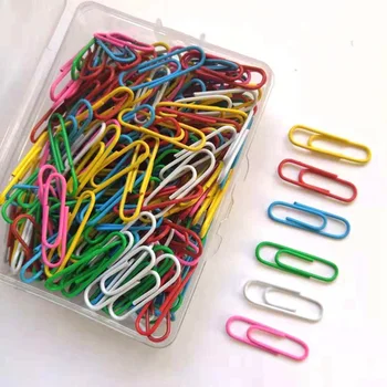 

200 Pcs/Set Of 28mm Colorful Paper Clips Paper Clips Notes Clips Children'S Student Stationery School Office Supplies