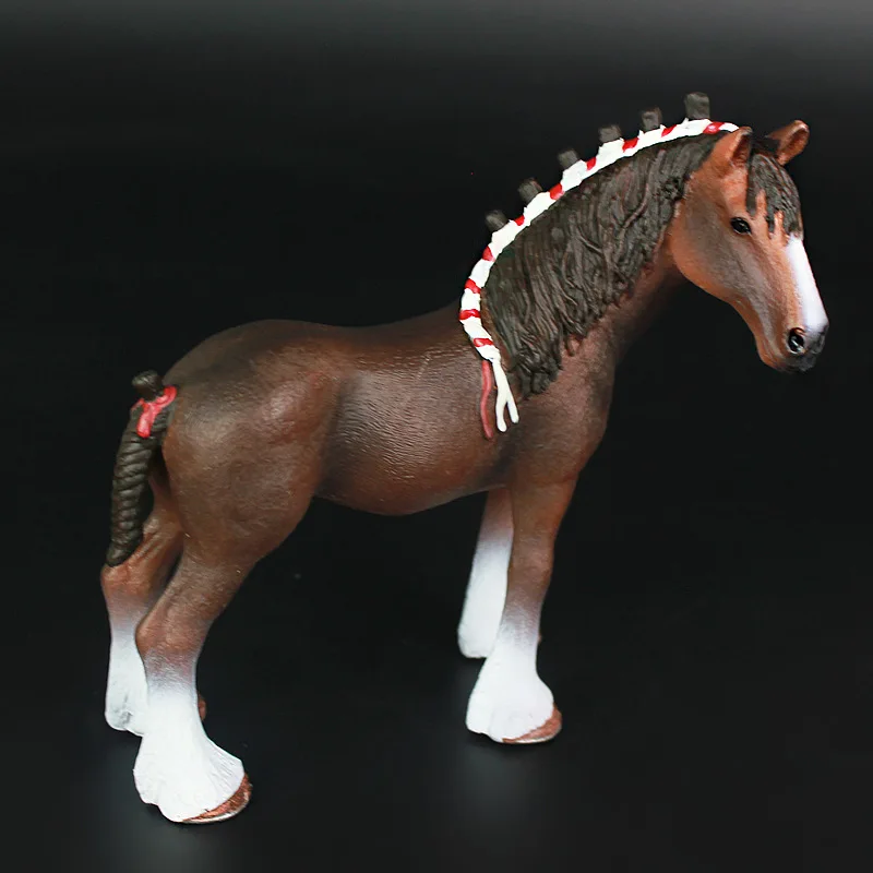 Горячая Распродажа модели дикие животные лошади модель Clydesdale жеребец детская игрушка украшение подарок