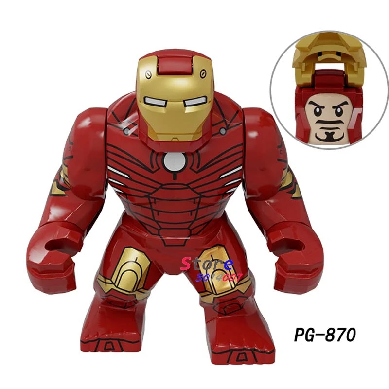 PG870 Один Мстители Marvel, большой танос, железный человек, Человек-паук, Тор Локи, человек-муравей, Черная пантера, Капитан Америка, строительные блоки, детские игрушки - Цвет: PG870