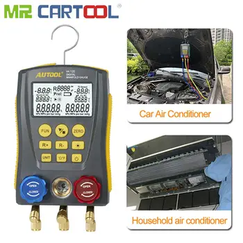 

HVAC Manifold Air Conditioning Vacuum Pressure Temperature Tester Leakage Test Refrigeration Tools Digital pk testo