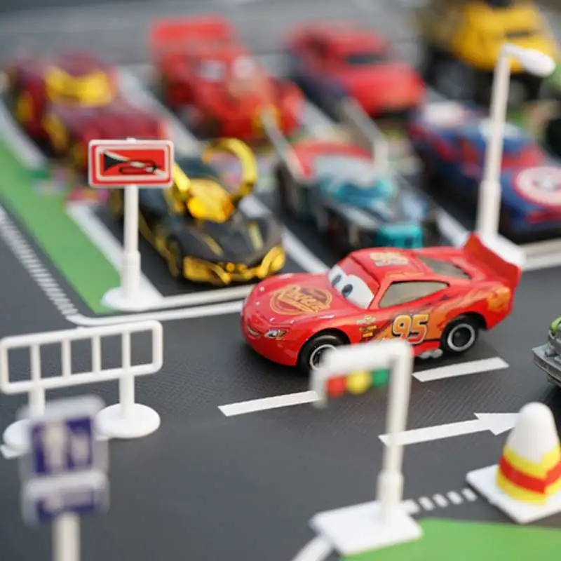 Стильные милые 28 шт. автомобильные игрушки аксессуары дорожные знаки дети игра