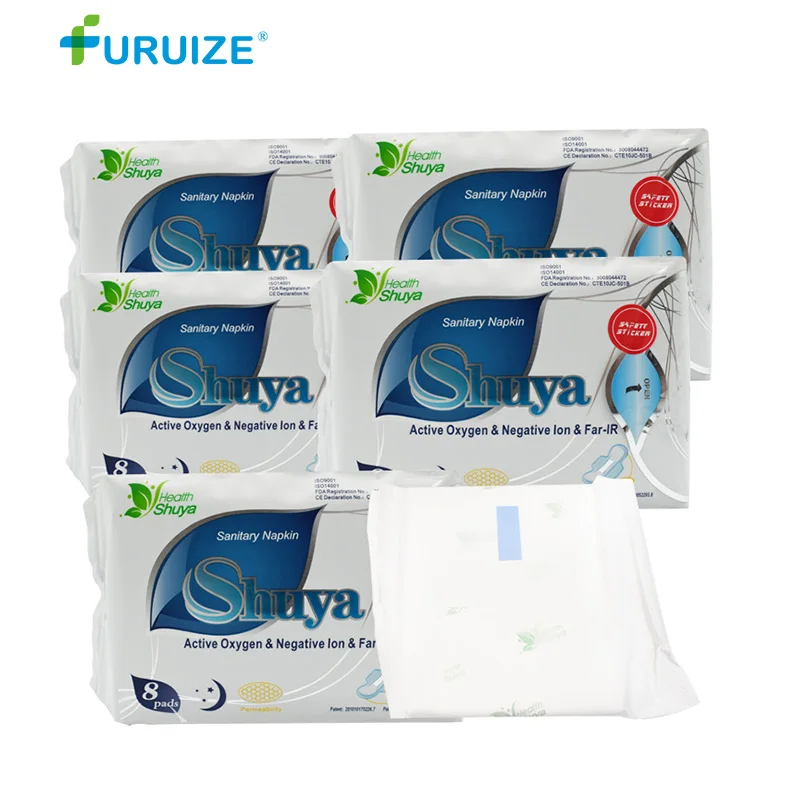 

2-5Pack Shuya Sanitary Napkin Night Use Menstrual Pad women beautiful life Anion pads Kill Bacteria swab tampon Sanitary Napkin