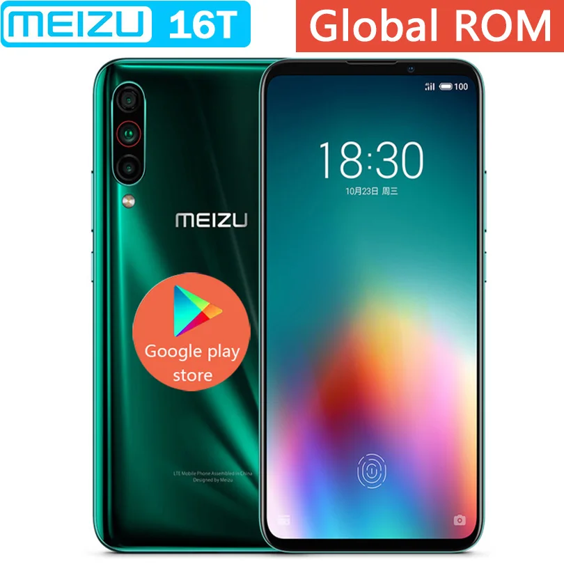 Новинка Meizu 16T VOLTE, 4G LTE, 6G/8G ram, 128 ГБ rom, Восьмиядерный процессор Snapdragon 855, экран 6,5 дюйма, 3 тыловая камера, сотовый телефон GOOGLE PLAY