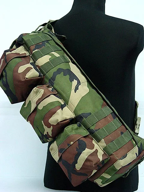 woodland camo Тактическая сумка на плечо, сумка CS, рюкзак для велоспорта, пикника - Цвет: woodland camo