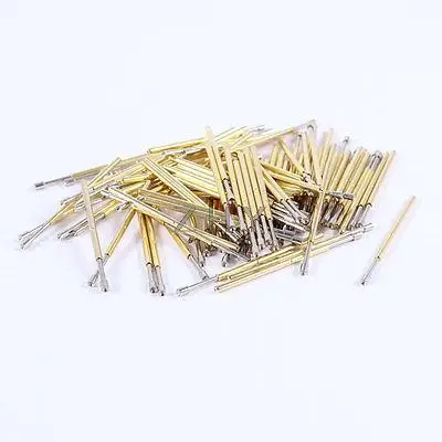 

100 Pcs Concave Tip Spring Testing Probes Pins 33mm x 1.5mm