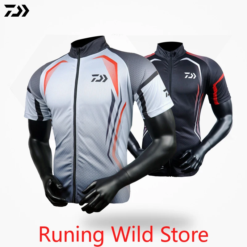

DAIWA DAWA 2020 Men Fishing Clothing UV Protection Moisture Wicking Breathable 2020 Short Sleeve Fishing Shirt Camisas Pesca