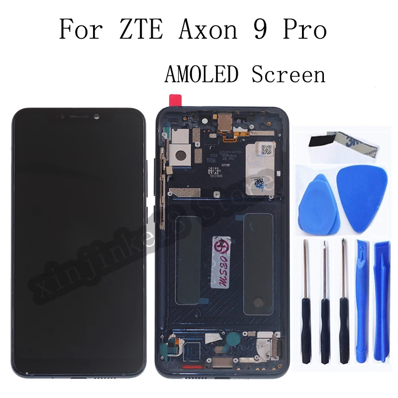 Оригинальный AMOLED дисплей для ZTE Axon 9 Pro ЖК-дисплей с комплектом ремонта рамки |