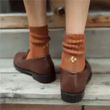 KingDeng Женские Носки Хлопок Harajuku Корейский Эстетическая роскошь Женщина Дизайнер Искусства Носки Печати Модный Дизайн Стежка