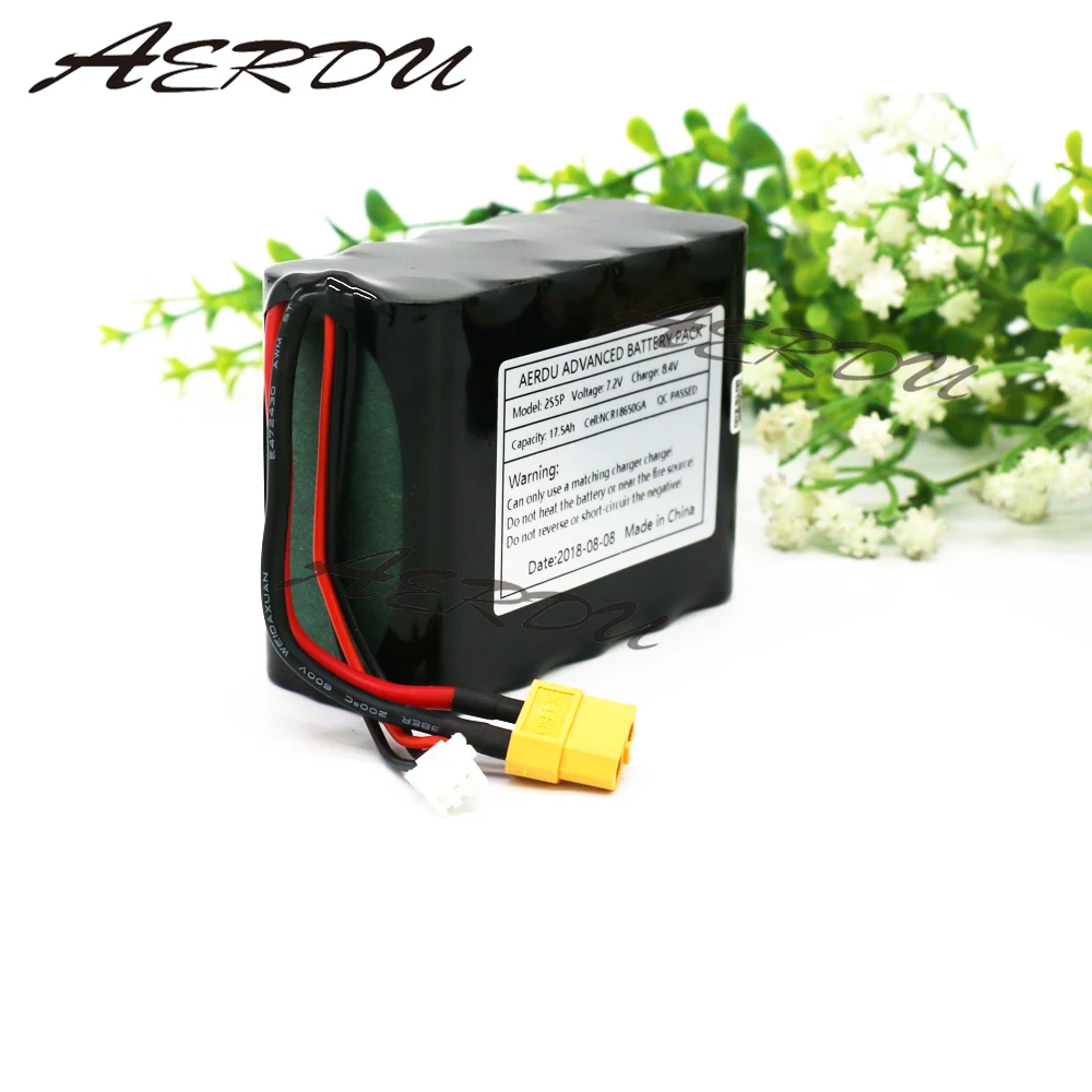 AERDU 2S5P 7,2 V 17.5Ah 7,4 V UAV литий-ионный аккумулятор 8,4 V для NCR18650GA NO BMS Дрон RC лодка автомобиль игрушка высокая производительность 50A