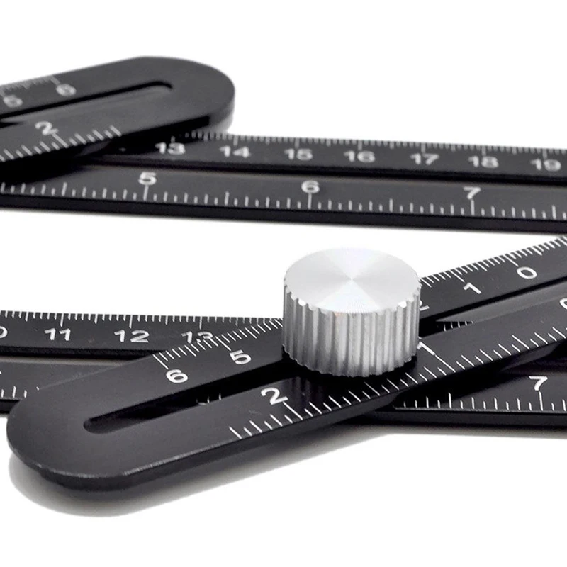Construction Multi Angle Measuring Ruler Aluminum Folding Positioning Ruler Professional DIY Wood Tile Flooring Tool