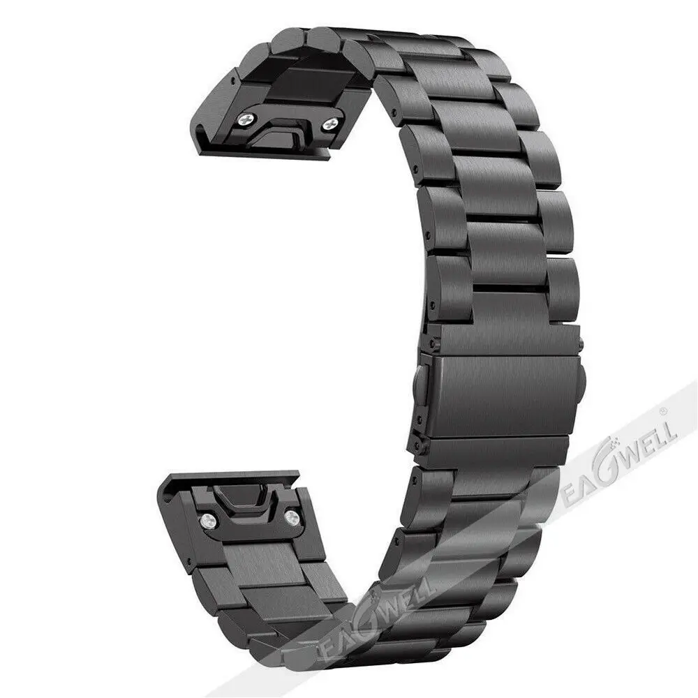 Сменный Браслет для Garmin fenix5S 20 мм соединитель из нержавеющей стали браслет ремешок для Garmin fenix5S ремешок для часов - Цвет: black
