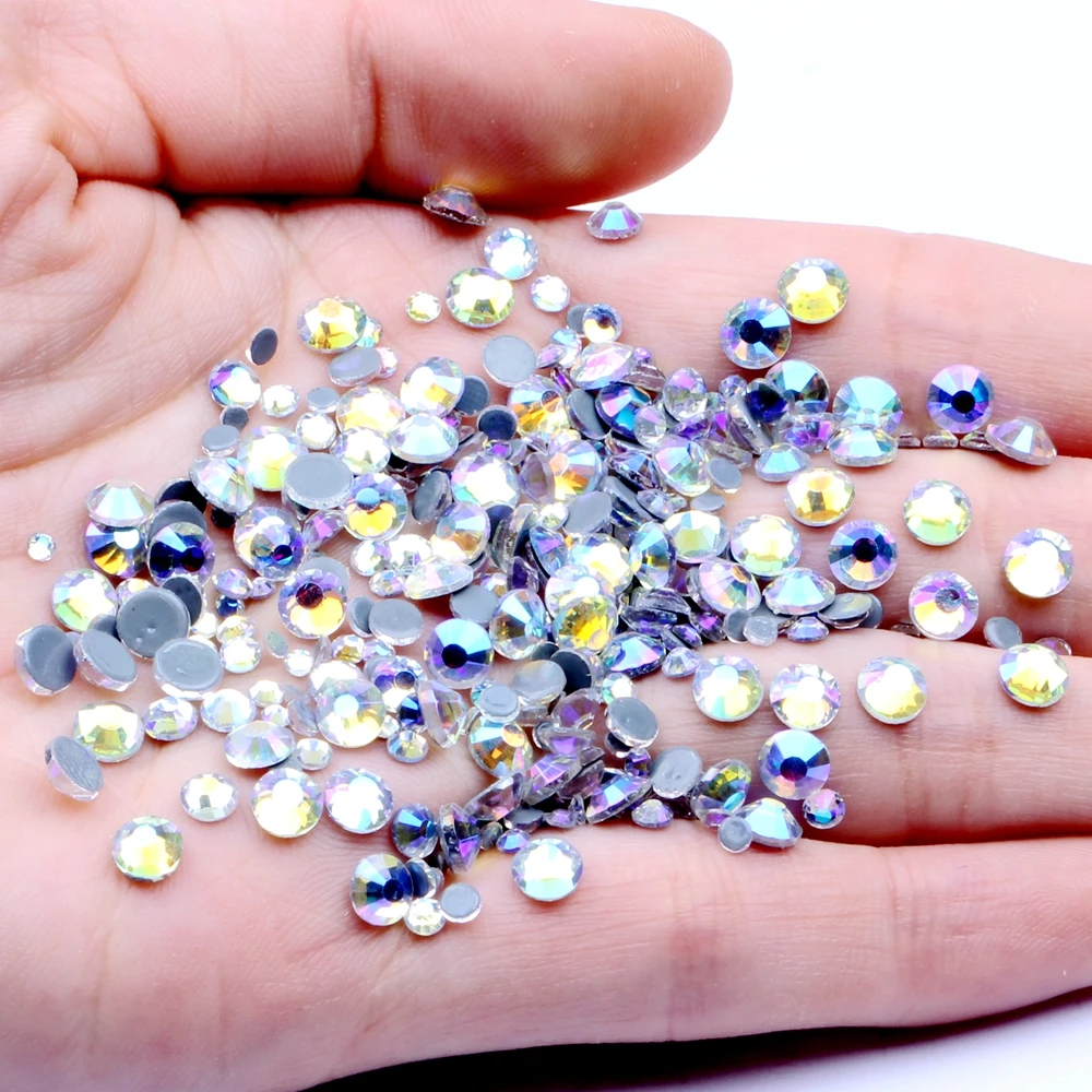 Shiny Star Hotfix Strass Rhinestones Many Sizes With Glue Backing Iron