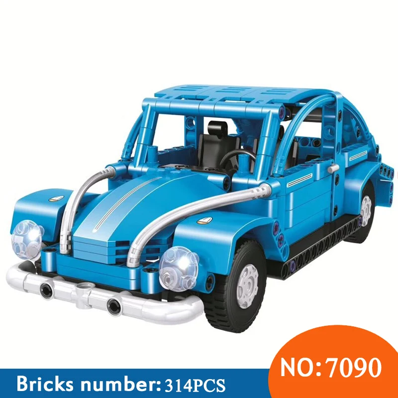 

314pcs 1 Change 2 City Small Pull Back Car Model Building Block Educational Assembly Collection Toy for Children Christmas Gifts