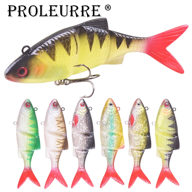 

1Pcs Multi Sections 3 Segments Fishing Lures Jointed 12cm 31g Minnow Wobblers Swimbait Artificial soft Baits With Treble Hook