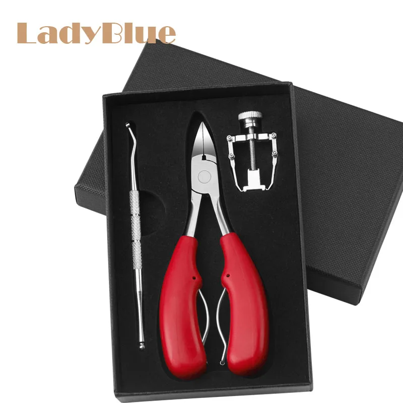 

3pcs/set Nail Nipper Set Cuticle Pusher Ingrown Toenail Remover Nail Care Cuticle Trimmer Stainless Steel Nail Correction Tool