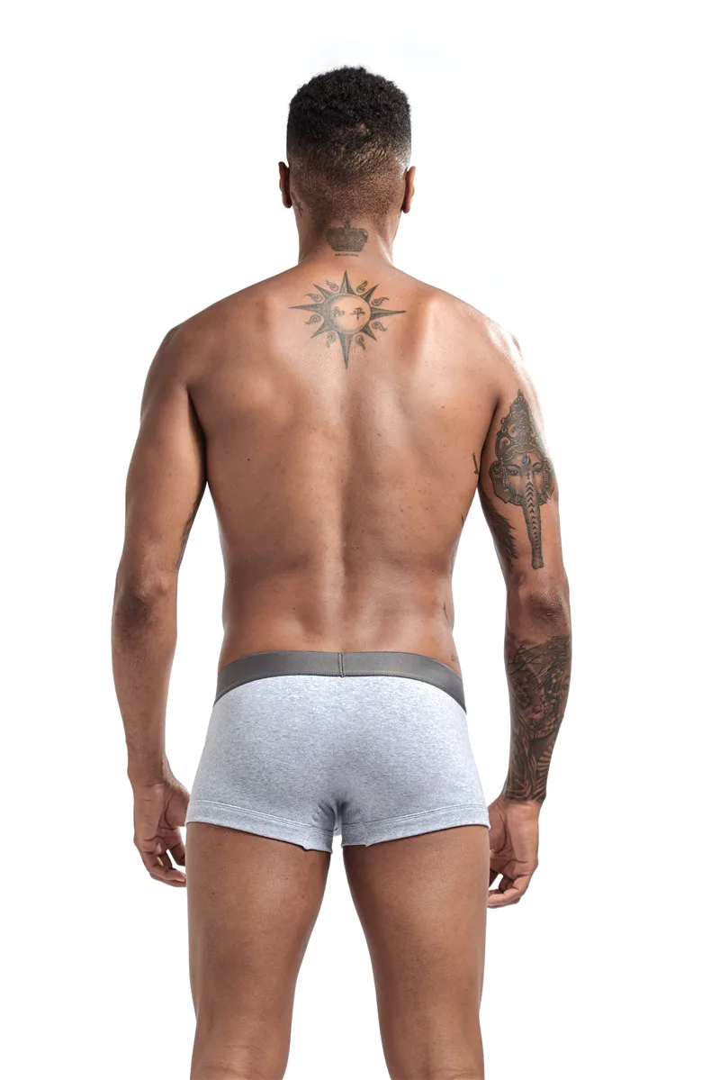 JOCKMAIL сексуальные боксеры для мужчин нижнее белье пенис чехол для колец U выпуклые боксерские шорты Слип hombre гей мужские боксеры homme Coton боксеры Длинные