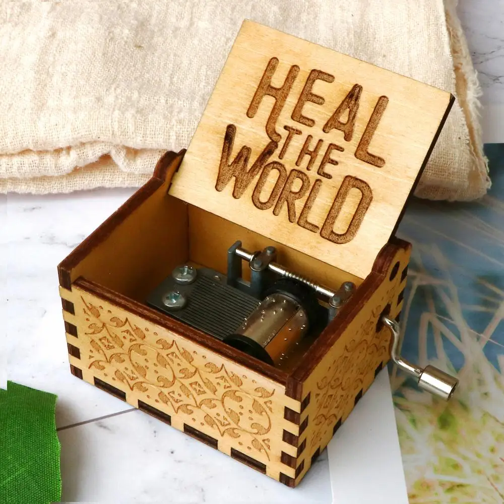 Y-Wooden Classical Musical Box Music Boxes Commemorative Decoration Musical Boxes Birthday Christmas Gift