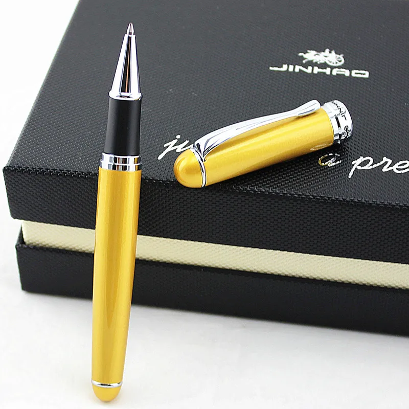 1 шт./лот Jinhao X750 шариковая ручка матовая черная ручка серебряный зажим Caneta Jinhao шариковая ручка Роскошные 14,2*1,2 см