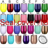 Wine Glasses 12oz Beer Thermos Cold Tumbler Egg Cup Beer Mug Double Wall Vacuum Insulated Water Cup Bar Drinkware With Seal Lid 1