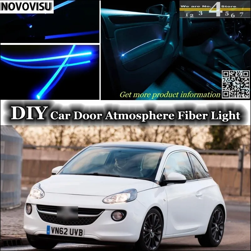 Novovisu для Vauxhall ADAM подкладке окружающий свет атмосферу волоконные оптические фары внутри дверь Панель освещение не EL свет