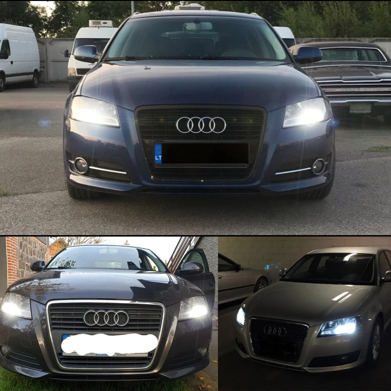 For Audi A3 8P 2008 2009 2010 2011 2012 5202 PS19W PS24W H16 LED Daytime Running