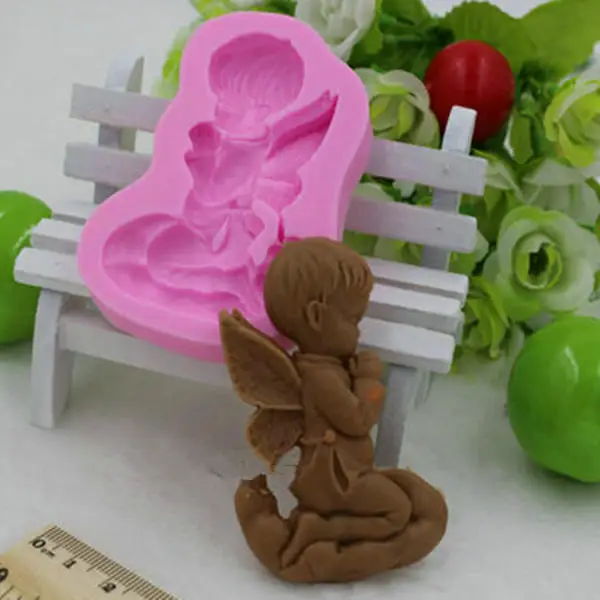 3D DIY силиконовый помадка торт милый ангел форма формы украшения торта инструменты шоколадная форма мини стиль конфеты глина плесень