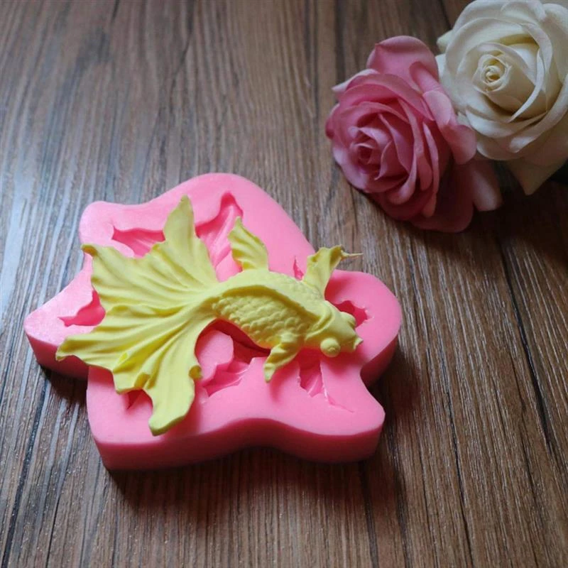 

1Pc 3D Soap Mold Gold Fish Shape Realistic Silicone Mold Diy Carp Shaped Pressing Cake Decoration Chocolate Candy Mould