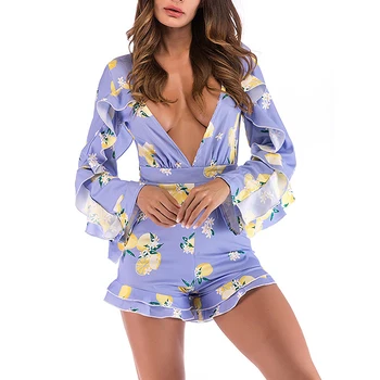 

Hirigin Plus Size S-XL Womens Boho Holiday Mini Playsuit Romper Summer Beach Jumpsuit