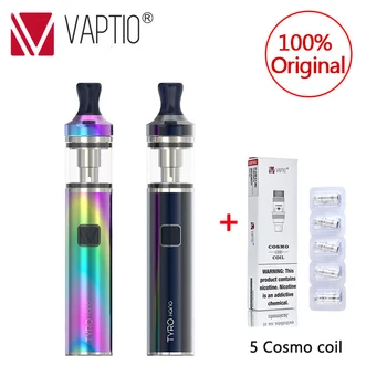 

VAPTIO TYRO NANO Starter Kit with 900mah Battery 2ml Atomizer Tank 1.6ohm Cosmo Coil Electronic Cigarette Vaporizer Kit