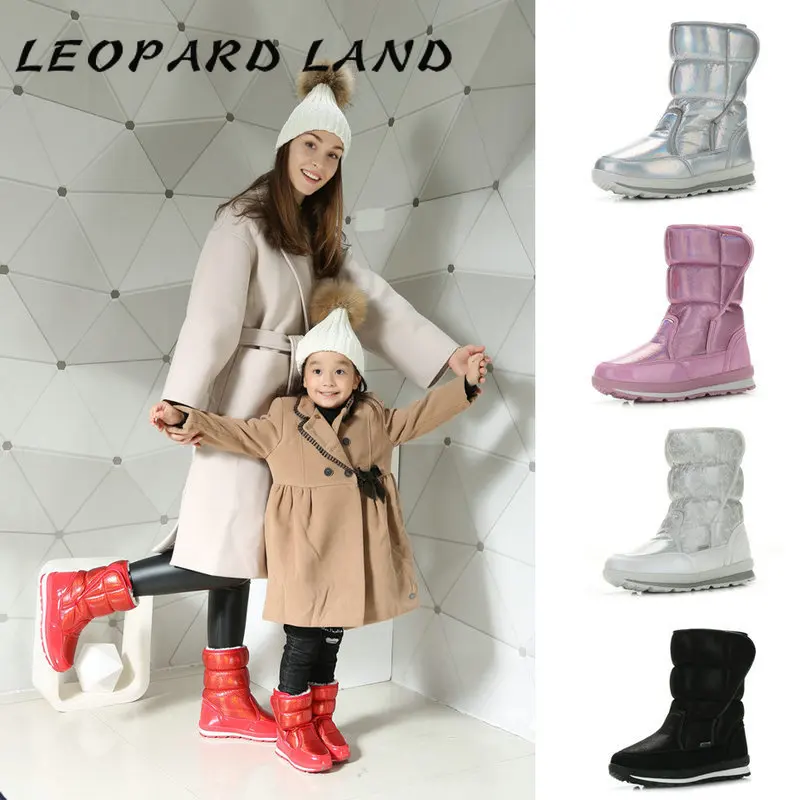 Зимние сапоги для девочек; зимние сапоги для мальчиков и мам; зимние сапоги на пуху для малышей; обувь для родителей и детей со снежинками; зимние ботинки; шерстяные ботинки; JSH-M903