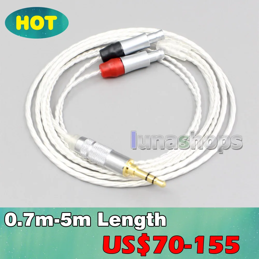 Hi-Res Silver Plated 7N OCC Earphone Cable For Sennheiser HD800 HD800s HD820s HD820 Enigma Acoustics Dharma D1000 LN006620 | Электроника