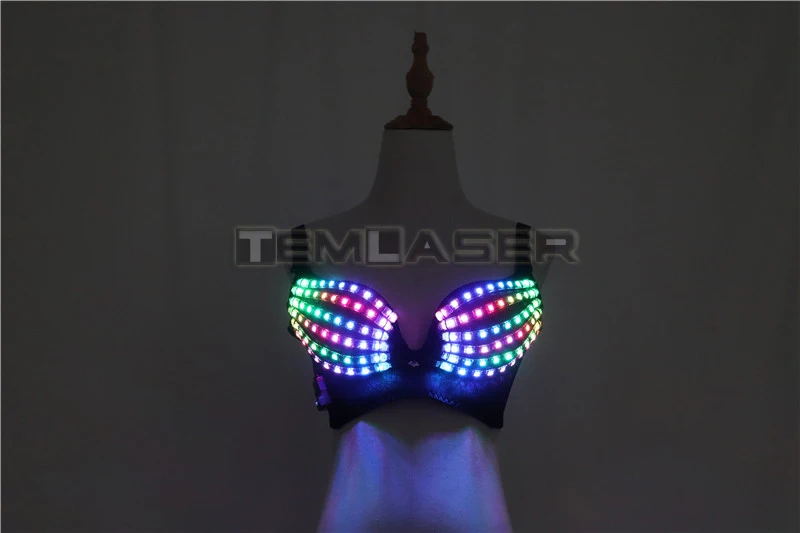 Nightclub Ds Sexy Led Bra Colorful Flash Diamond Bra Dj Singer Dance  Light-up Bra Event&party Suppli