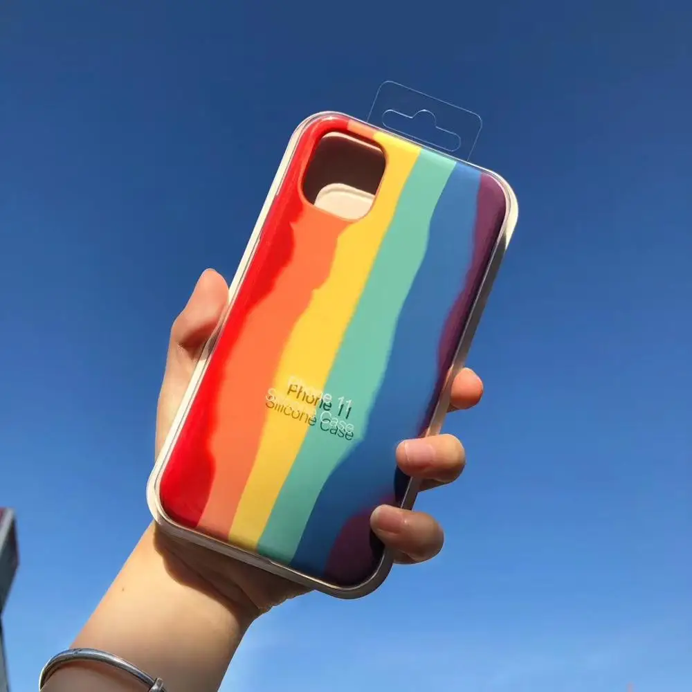 Art Rainbow Liquid Silicone Phone Case for iPhone 11 Pro MAX X XS MAX XR Gel Rubber Protection Cover for iPhone 7 8 Plus SE 2020 Art Rainbow Liquid Silicone Phone Case for iPhone 11 Pro MAX X XS MAX XR Gel Rubber Protection Cover for iPhone 7 8 Plus SE 2020