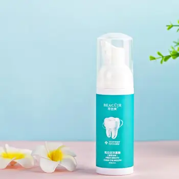 

60ml Tooth Whitening Cleaning Mousse Bright Teeth Remove Stains Fresh Dental Teeth Breath Care Plaque Toothpaste Portable B8D4