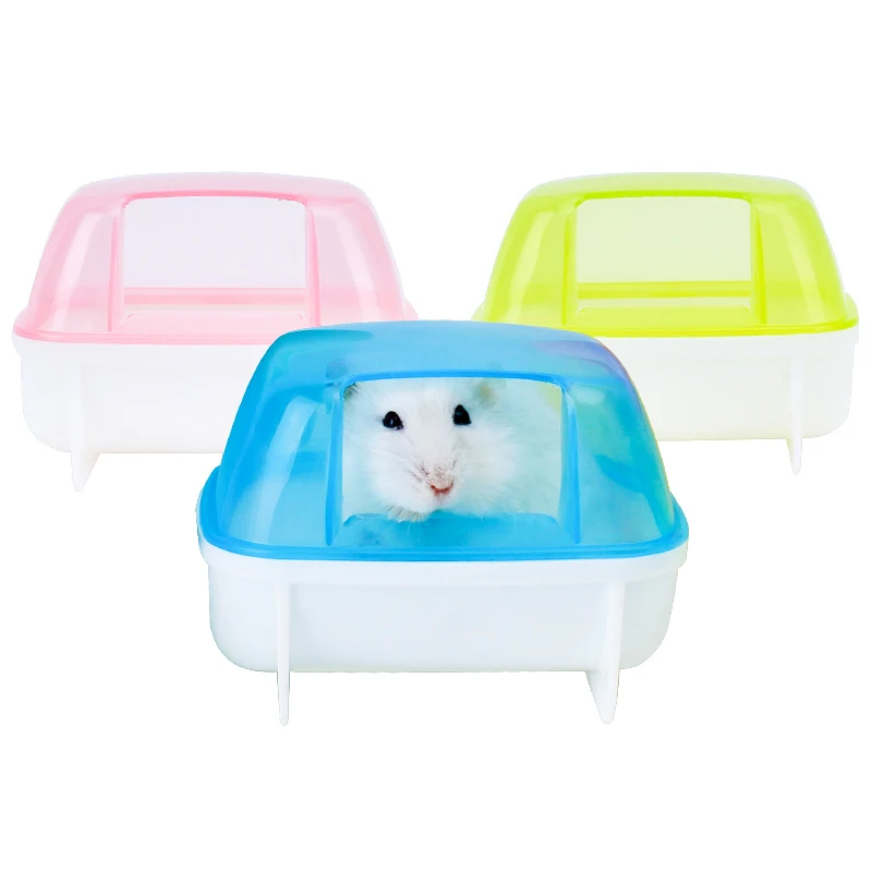 Plastic Sand Bathtub Container Pet Hamster Bathroom Bath Sand Room Sauna Toilet For Small Pet Animals Cage Accessories pet sand bath box
