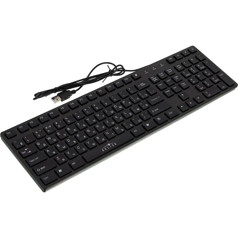 Клавиатура Oklick 570M черный USB slim Multimedia