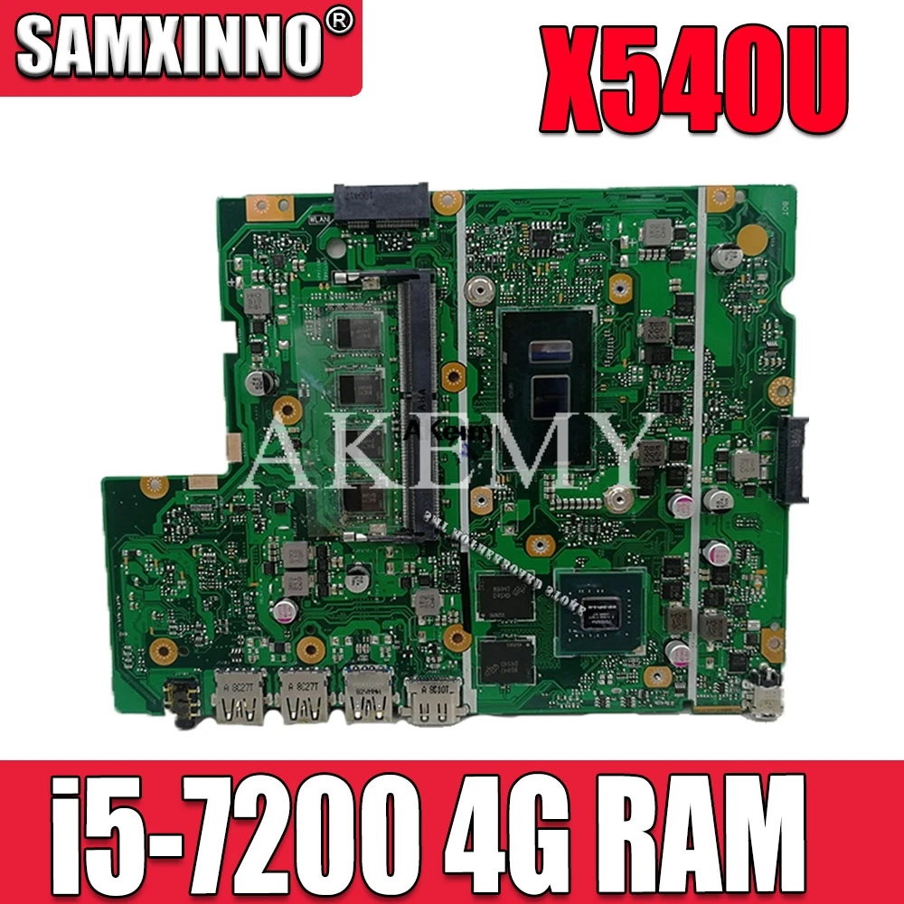 X540UV материнская плата для ноутбука For Asus X540U X540UB X540UBR i5-7200 4G RAM | Компьютеры и офис