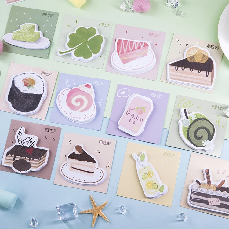 

cute Afternoon Tea Series Creative Dessert cake Memo Pad N Times Sticky Notes Memo Notepad Bookmark Gift Japanese Stationery