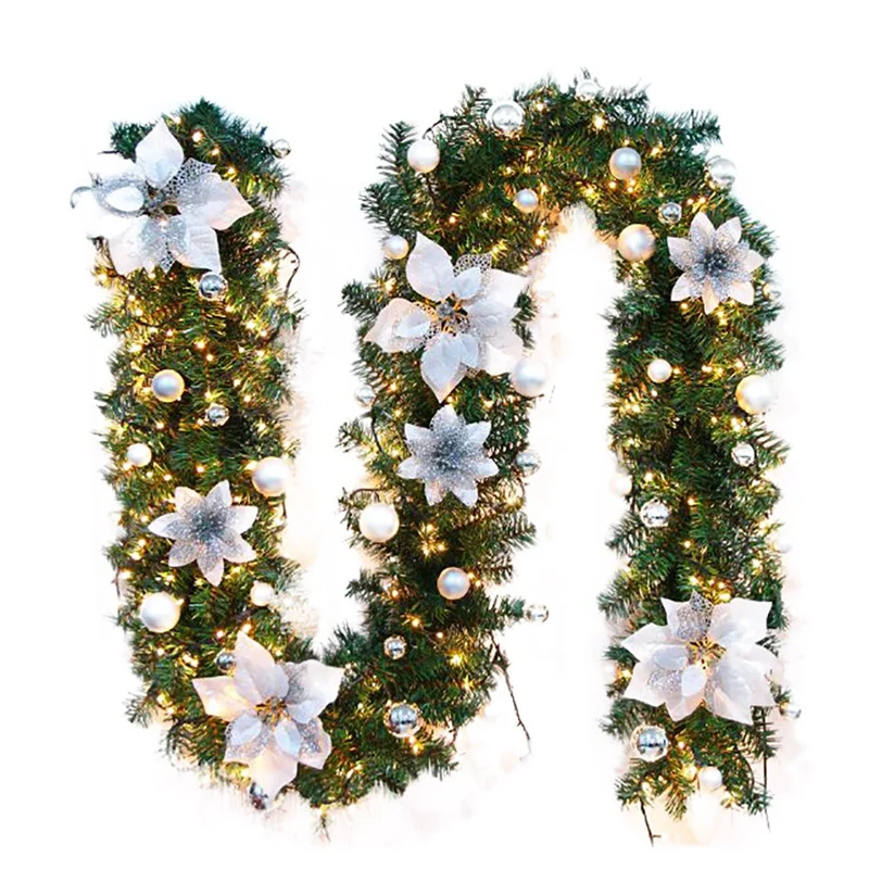 

2.7M LED Tree Hanging Ornament Rattan Colorful Decoration for Christmas Party Wedding Home Outdoor Garland Wreath Decoration