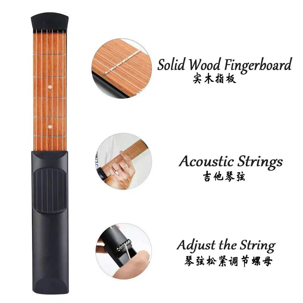 6Tone Pocket Guitar Practice Neck Portable Guitar Chord Trainer Tool