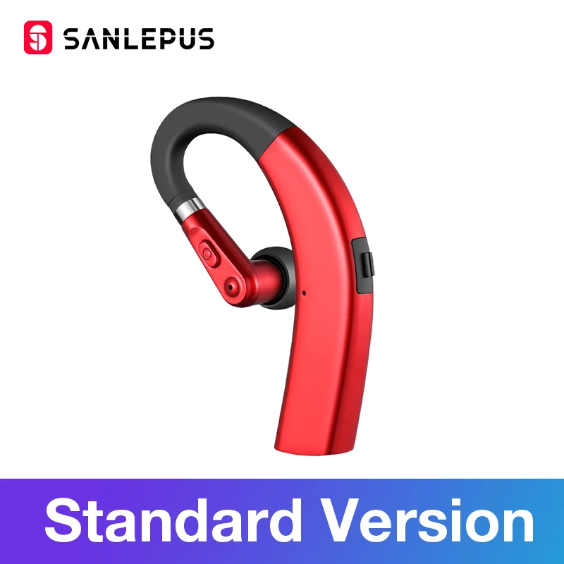 Red-Standard SANLEPUS M11 Bluetooth наушники беспроводные наушники гарнитура с HD микрофоном для телефона iPhone xiaomi samsung - Цвет: Red-Standard