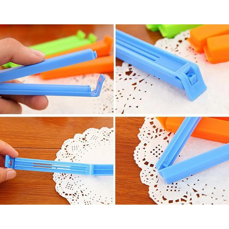 10pcs Kitchen supplies tool Kitchen Storage Household Snack Food Seal Sealing Bag Clip Sealer Clamp Plastic Tool gift
